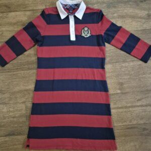 Polo by Ralph Lauren Red and Blue Striped Dress